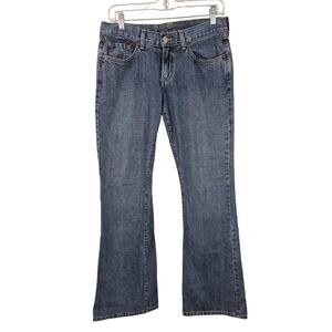 Lucky Brand Dungarees USA Made Vintage Blue Denim Bootcut Jeans 6 28